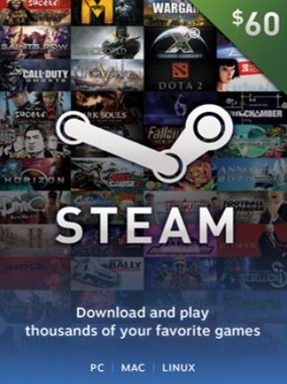Steam Gift Card 60 USD - Steam Key - United States