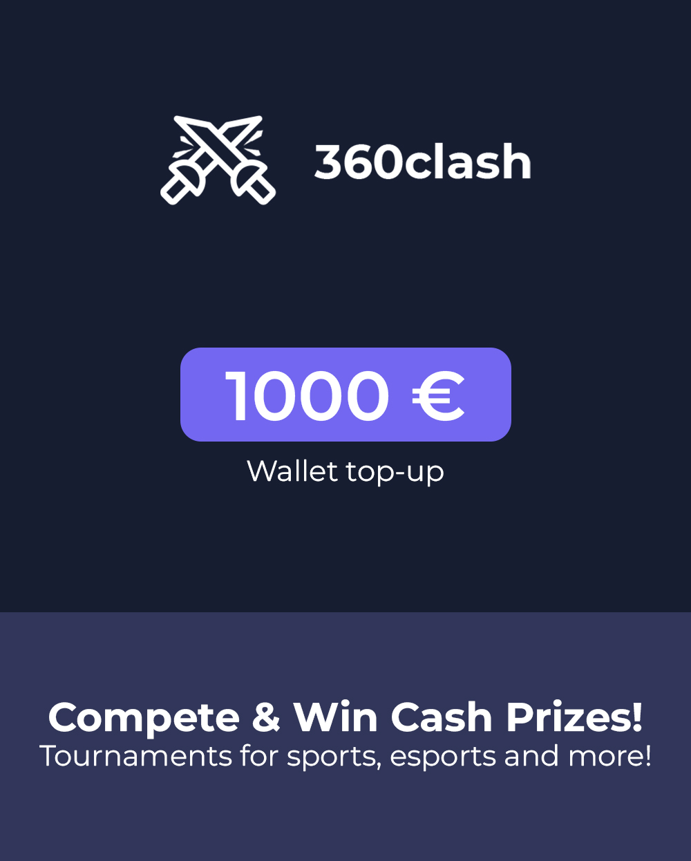 360Clash Gift Card / Wallet top-up 1000 EUR - Global 