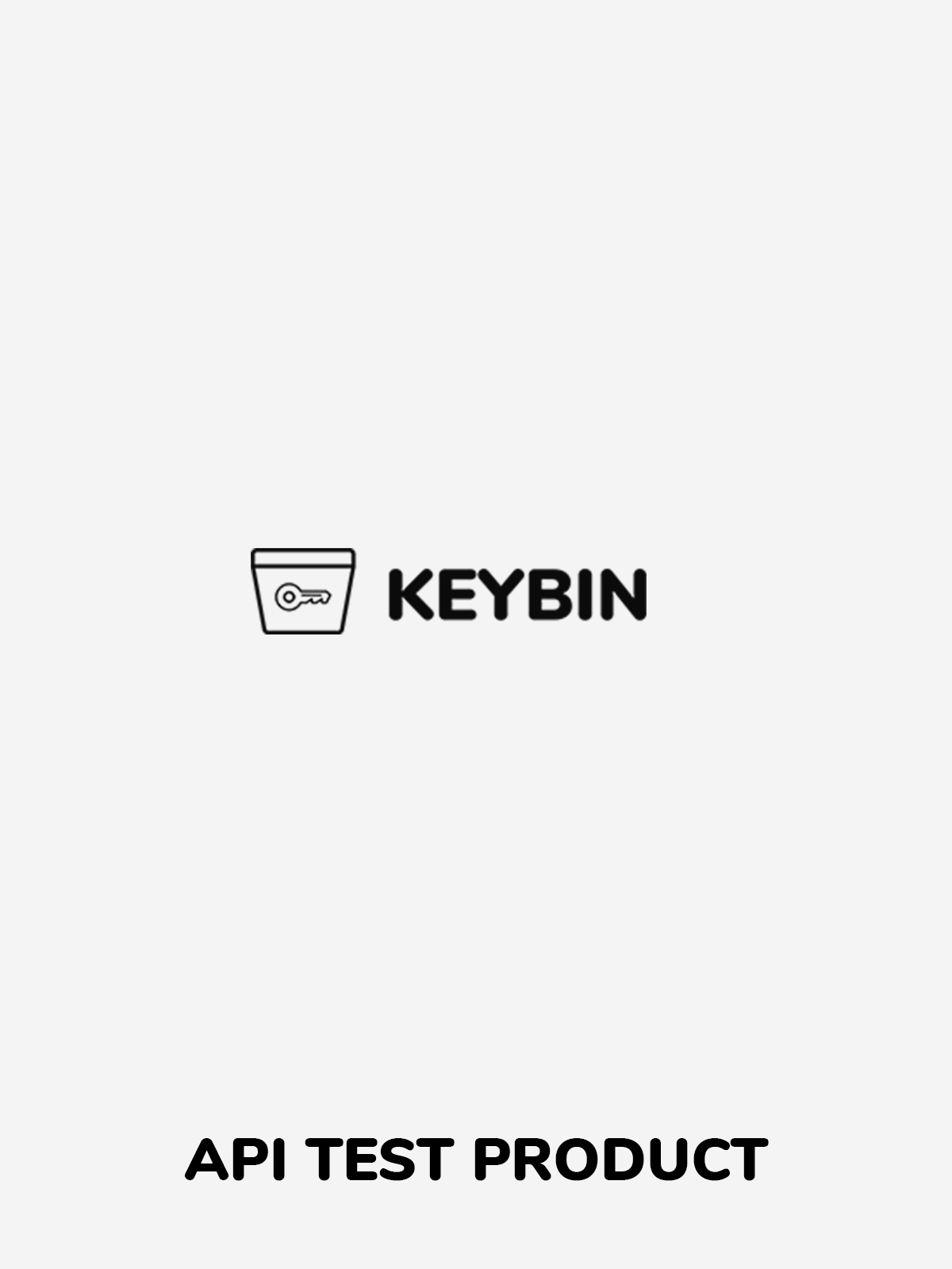 API Test product (Keybin) #1 (text keys)
