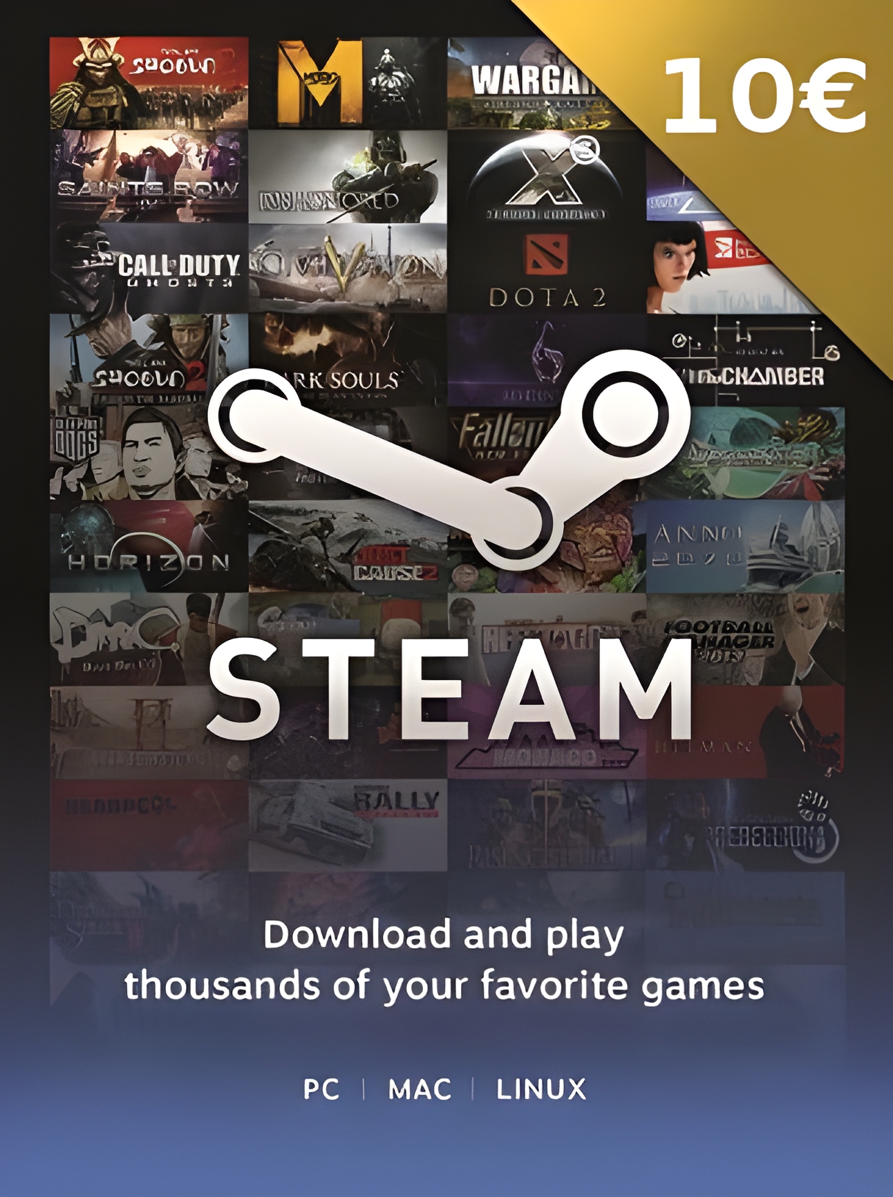Steam Gift Card 10 EUR - Steam Key - Europe