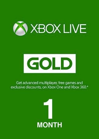 Xbox Live GOLD Subscription Card 1 Month Xbox Live GLOBAL