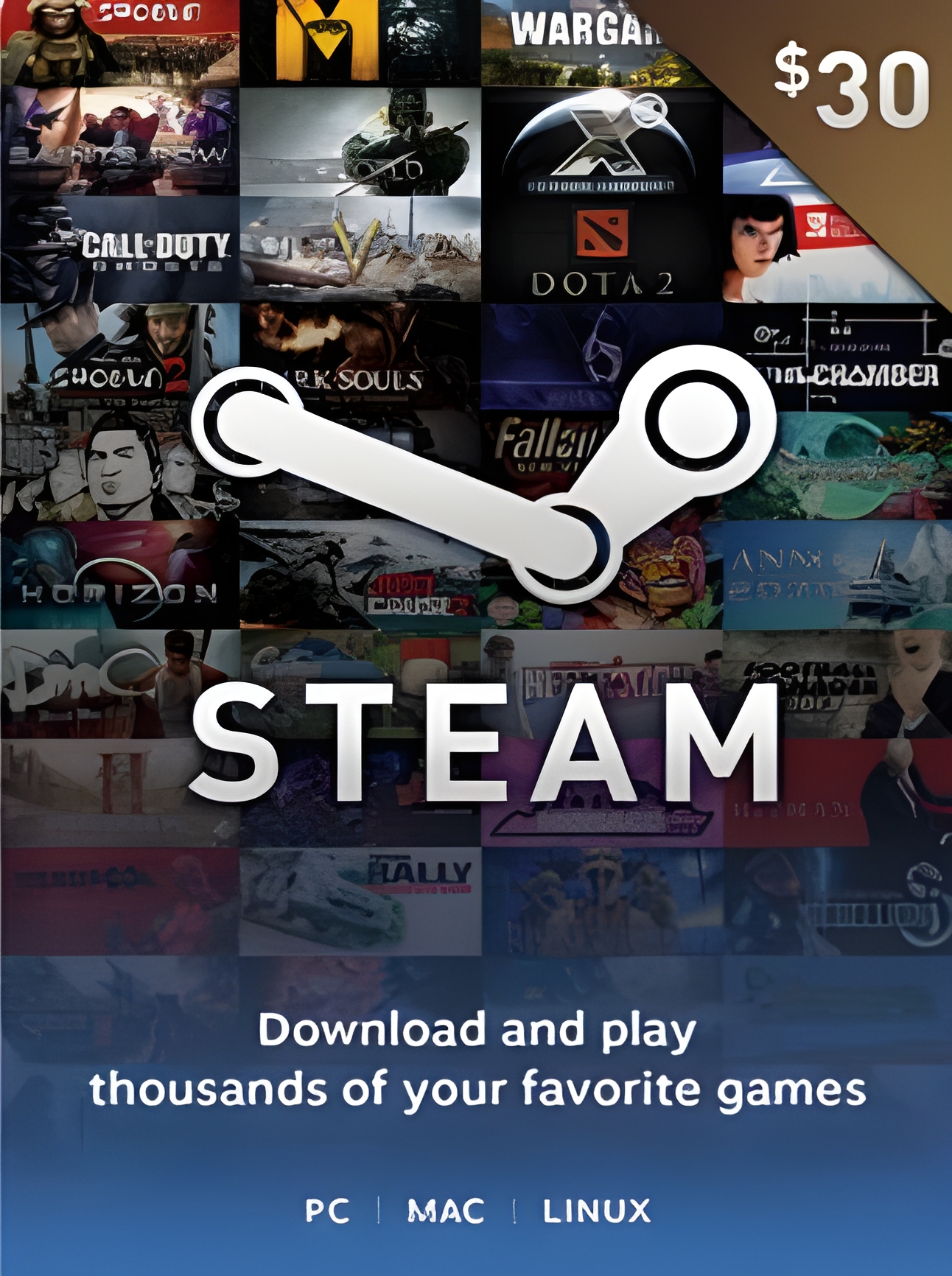 Steam Gift Card 30 USD - Steam Key - GLOBAL